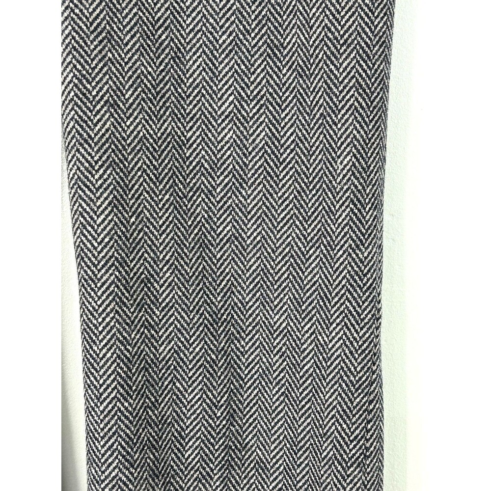 Theory Womens Sz 6 Black Gray Herringbone Wool Blend Kick Flare Crop Pant R3 - Picture 10 of 13
